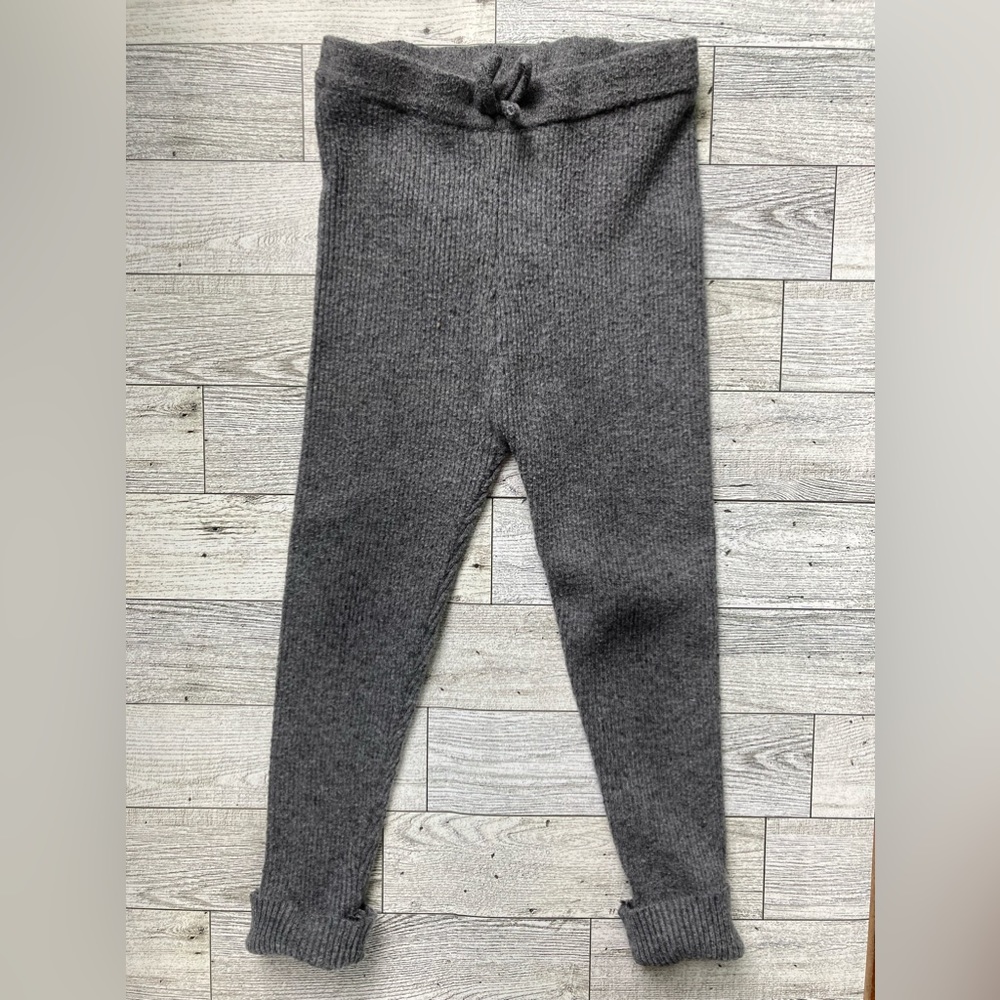 Zara Kids Grey Ribbed Leggings size 3-4